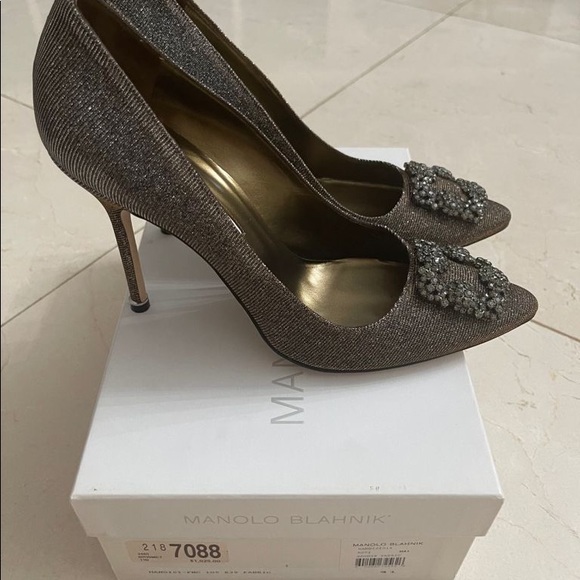 Manolo Blahnik Shoes - Manolo Blahnik Hangisi 105 mm glitter heels